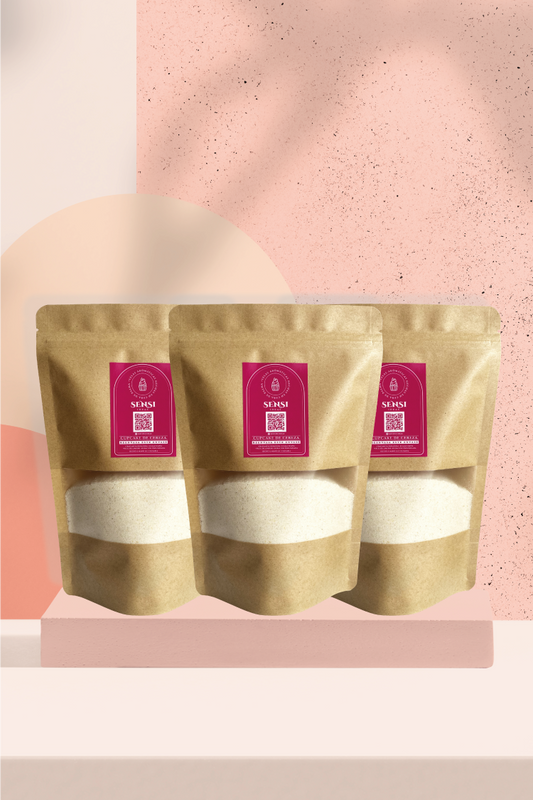 3 bolsas de cera perlada de arena (4 aromas disponibles)